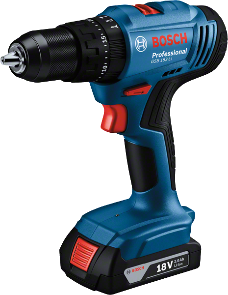 Bosch GSB 183-LI akkus ütvefúró-csavarozó (2 x 2.0 Ah Li-ion akkuval) termék fő termékképe