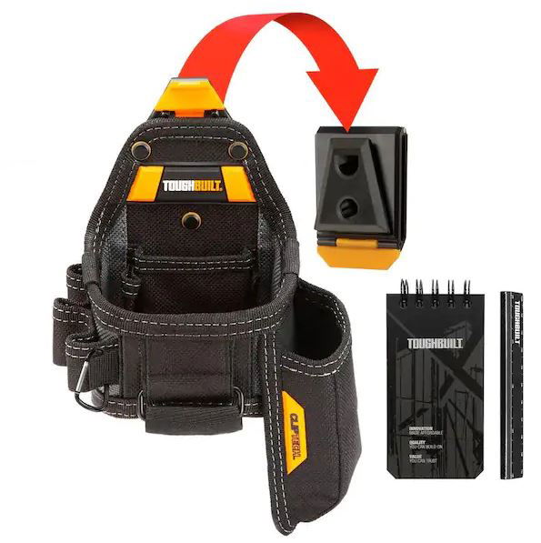 Toughbuilt m&eacute;rőszalag &eacute;s k&eacute;start&oacute; t&aacute;ska + jegyzetf&uuml;zet &eacute;s ceruza termék fő termékképe